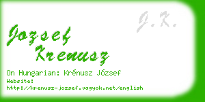 jozsef krenusz business card
