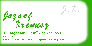 jozsef krenusz business card